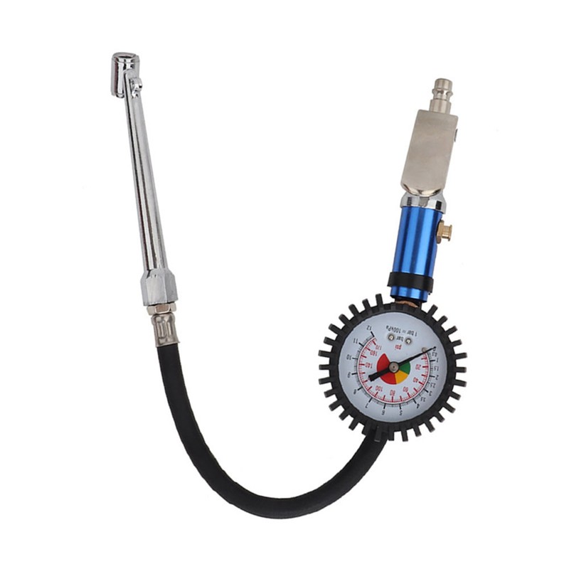 12 Bar Self clamping Tire Inflator with Air Pressure Gauge