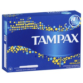 Tampax Regular Tampons with Applicator 12 Count