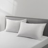 NookZuzu White Bamboo Pillowcases Set of 2,Queen 20"x30" Envelope Cooling