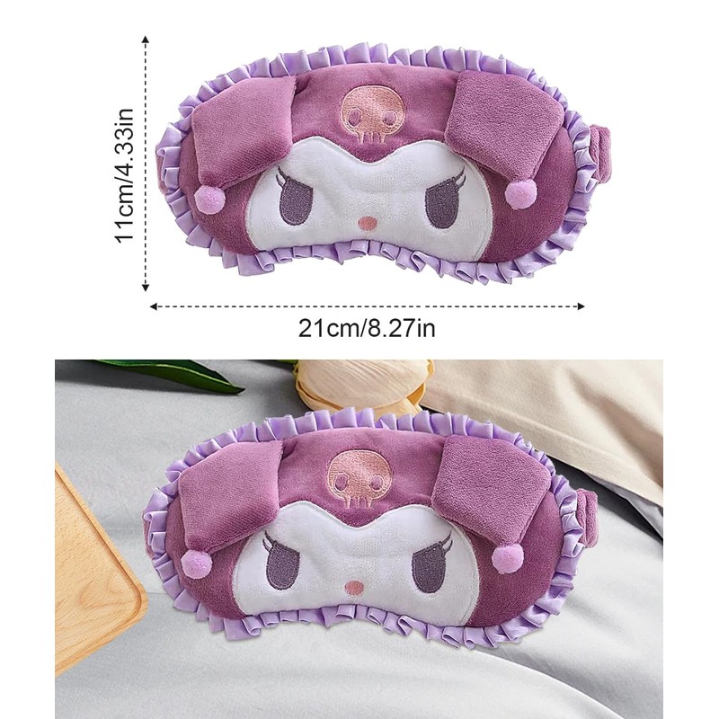 GHDVOP Chromium Eye Mask, Funny Goods, Anime, Cute Character, Fluffy,