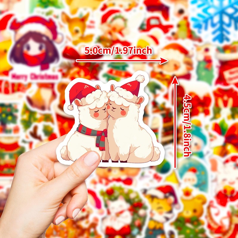 Acuiwer 100PCS Christmas Stickers Cartoon Kids Stickers for Water Bottles