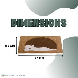 Garden Mile Hedgehog Coir door mats | Durable Door Mats Indoor and Outdoor | Natural Coir Weather Resistant Eco-friendly Entrance front door mat | outside door mats for front door (Hedgehog Spike)