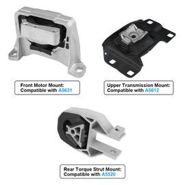 JDMON 3Pcs Engine Mount Trans Motor Kit Replacement for Ford Escape L4 2.0L, 2.5L 2013 2014 2015 2016, Transit Connect 2014-2021 Auto Trans Compatible with A5631, A5520, A5612, EM-4152
