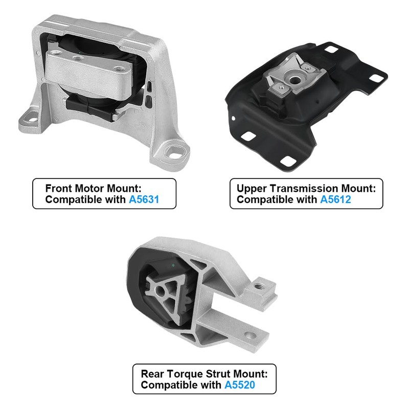 JDMON 3Pcs Engine Mount Trans Motor Kit Replacement for Ford