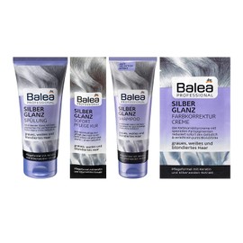Balea Professional Silver Shine Set Shampoo 250 ml Conditioner 200 ml Care Treatment 20 ml Colour Correction Cream 20 ml