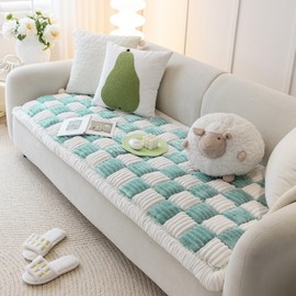 HOMEREFROM Pet Couch Cover for Sofa, Funny Cat Mat Sofa Cover, Plush Pet Couch Covers for Large Dogs, Anti-Slip Dog Bed Sofa Cover Pet Blanket (Sky-Blue, 27x59 inch)