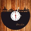 bigcopy e.K. Dresden Skyline Wall Clock with Dial, High-Quality Acrylic
