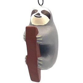 Sloth Gifts Christmas Ornament, Tropical Rain Forest Gift Collection, Gifts for Women Girls by Christmas Market Ornaments - Balsa Wood