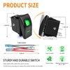 Rocker Switch Panel 6 Pack Toggle Switch Panel with Night