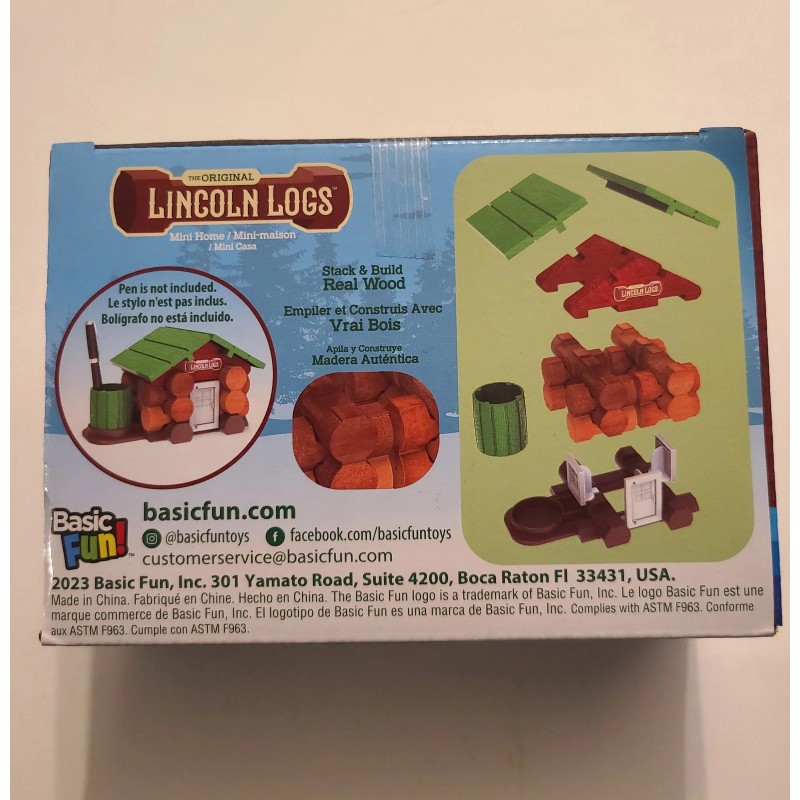 Lincoln Logs Original Lincoln Logs Mini Home 27 PC Building