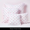 Homescapes Cushion Cover with Pink Hearts, Decorative Cushion Cover 30