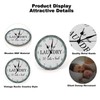 24 Hour Laundry Clocks Laundry Round Clock for Bedroom Decor
