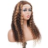BLY Highlight Human Hair Lace Front Wigs Deep Wave #4/27