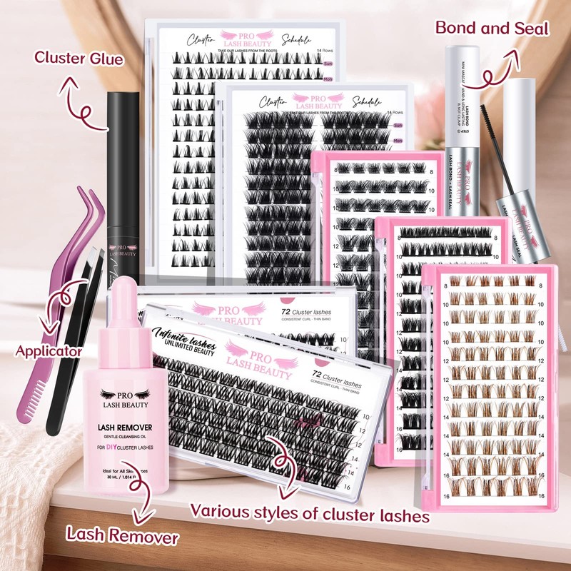 Individual Cluster Eyelashes, Individual False Eyelashes for Use at Home,