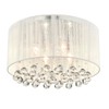 Edvivi Belle Drum Crystal Flush Mount, 4 Lights Glam Lighting