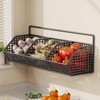 XGVIEGZ Hanging Wire Fruit Basket with Adhesive Hooks, Hanging Fruit