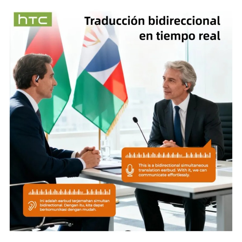 Audfonos In-ear Ai Traductores Htc Ne63 Soporta 135 Auriculares Traductor