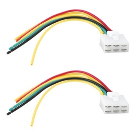 2 x 6 Pin Motorcycle Regulator Connector M551 - A075 Compatible with Honda NX125