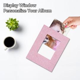 Yopih Photo Album 4x6 100 Pockets Photo Albums with Linen Cover Picture Albums for Family, Wedding, Baby, Photo Book Holds Vertical Pictures Pink