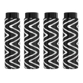 PATIKIL Aluminum Alloy S-Shape Bike Pegs Fit 3/8 inch Axles, 4 Pack Anti-Skid Lead Foot Bicycle Pegs Back Seat Stands for BMX Mountain Bike Cycling Rear Stunt Pegs, Black