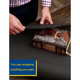 Kraft Paper Roll 12" x 98ft, Black Craft Paper 80GMS for Gift Package/Bouquet Flower Wrapping/Kids Arts Drawing/Bulletin Board/DIY/Box Moving Filler/Shipping Supplies/Table Cover, Unwaxed & Uncoated