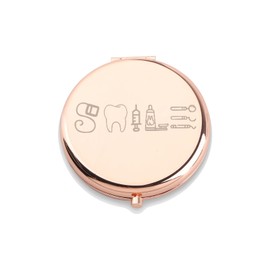 WUSUANED Teeth Dentist Makeup Mirror Dental Hygienist Mirror Dentist Gift Dental Gift Dental Assistant Gift (Teeth Dentist Mirror)