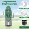 Solaradgy 4 Inch Yard Drain, Green Angled Drainage Grate for