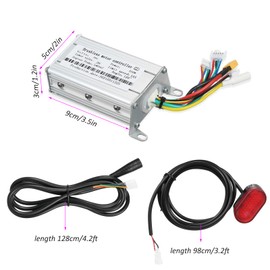 HUIOP Brushless Motor Controller, Electric Scooter 36V 350W Brushless Motor Controller Set with Digital Display Headlight Taillight Electric Scooter Accessory Replacement