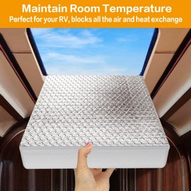 2 Pack RV Vent Insulator and Skylight Cover 14″x14″x3″ with UV Protection Layer Reduce Heat Transfer & Increase A/C Efficiency RV Accessories for Vent Inside Camper Trailer