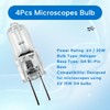Memiuyelay 4Pcs Microscopes Halogen Bulb 6V 30W Halogen Replacement Bulbs