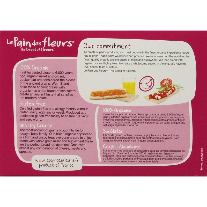 Le Pain Des Fleurs, Pack of 6, 4.4oz (Ancient Grain)