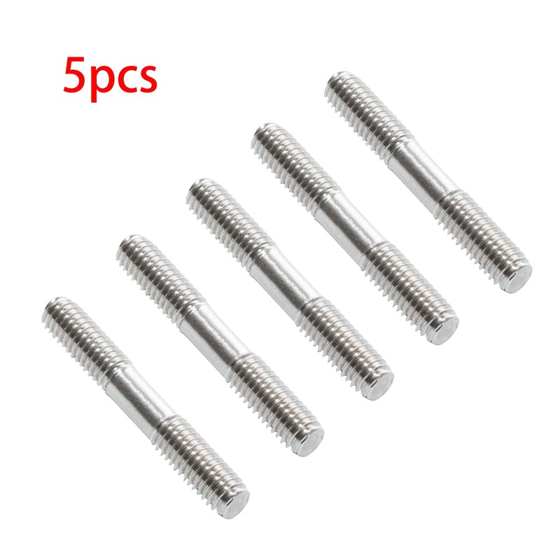 Pocoxll 5Pcs Double Ended Stud Screws, Stainless Steel Threaded Studs
