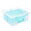 BTSKY Clear Plastic Dividing Storage Box with 8 Deep Compartments