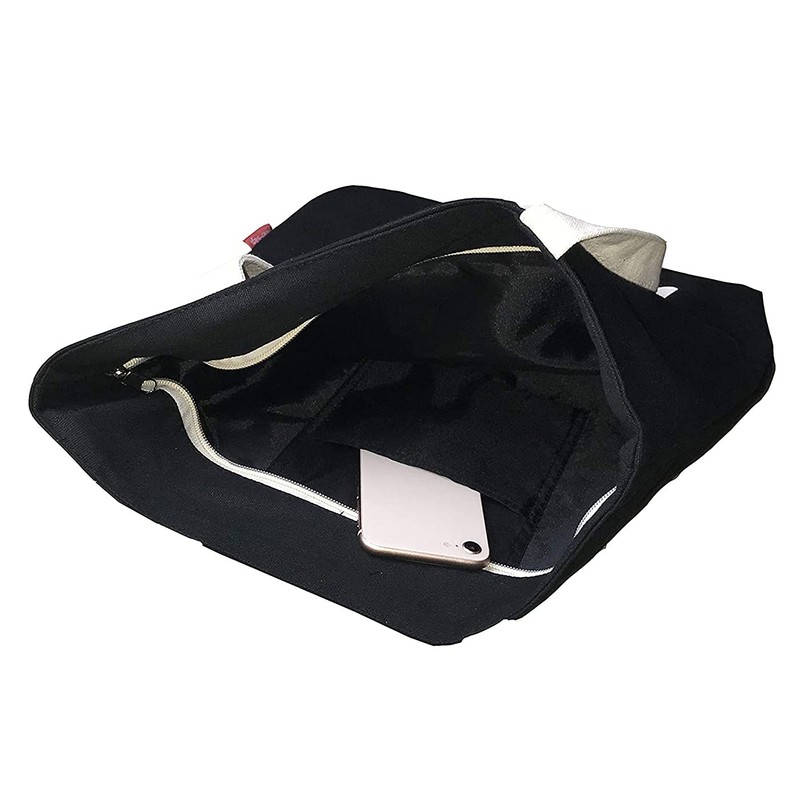 Hello-Bags. Canvas Shopping Bag Outer: 100% Cotton. Includes Zip, Lining