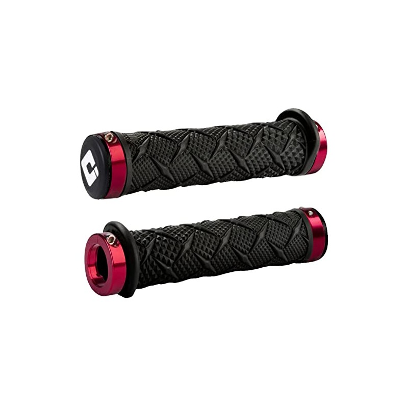 ODI X-Treme Lock-On ATV Hand Grips - Black/Red Clamps/One Size