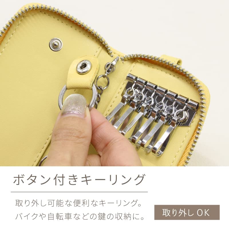 Stablue Genuine Leather Key Case, Women's, Stylish, Men's, Key Ring,