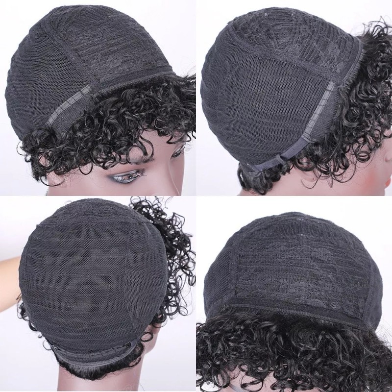 BM Pelucas Afro Rizadas, Pelucas Cortas De Cabello Humano