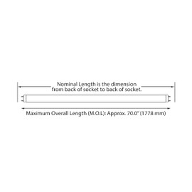 NYLL - (Pack of 2 72” Plug & Play LED Tube - Cool White (4100K) T8 LED Lamp Directly Relamp & Replace 70 Watt Fluorescent Bulb F70T8, L70W 841 (Without rewiring or Modification) - Ballast Required!
