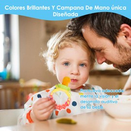 HomeChi Contenedor para alimentar al bebé, accesorio para alimentación de bebé, exprimidor de alimentos para bebés, chupete de fruta fresca, Chupon mordedera y 2 piezas de cucharas