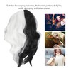 Black and White Short Wavy Wig Women Cosplay Party Shoulder