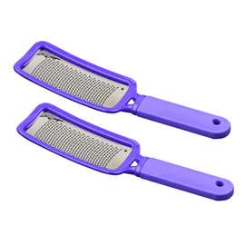 minkissy 2pcs Foot File for Callus Removal Dead Skin Remover Foot Grinding Tool Pedicure Tool Comfortable Handles Stainless Steel Random