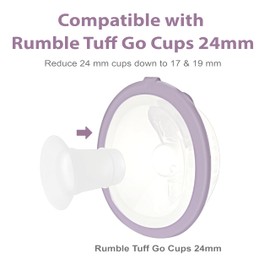 Maymom 17 &19mm Flange Insert Compatible with Rumble Tuff Go Cups Compatible with Medela, Spectra 24 mm Flanges, Momcozy/Willow Wearable Cup to Reduce 24mm Nipple Tunnel Down to 17 & 19 mm