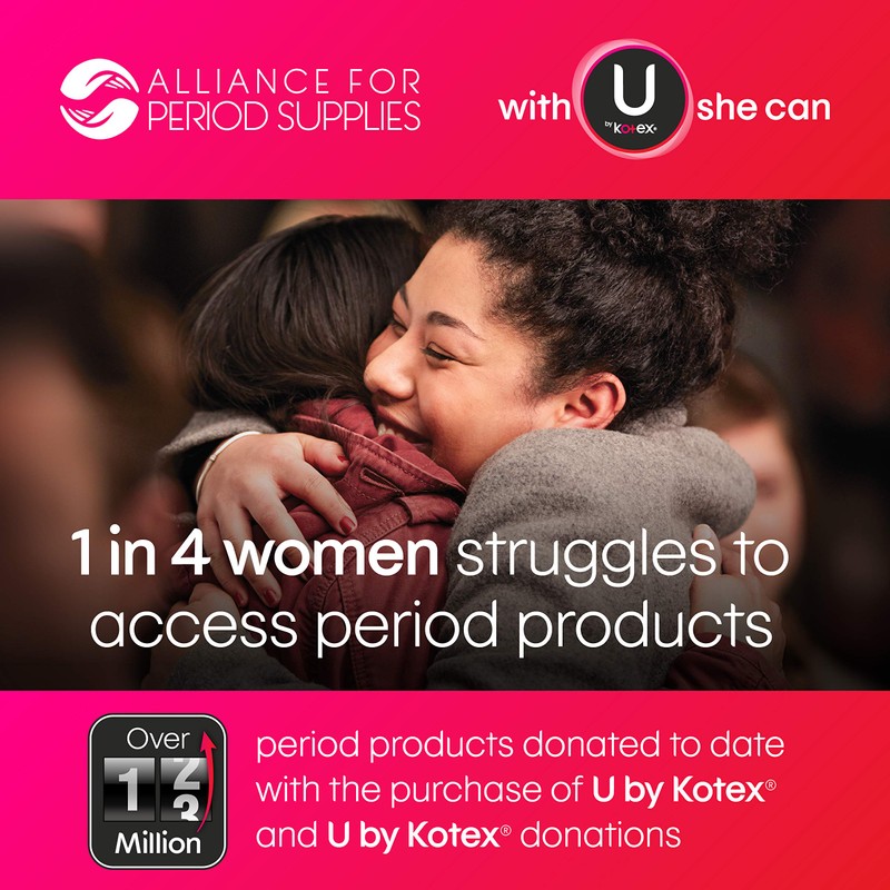 U by Kotex Click Compact Tampons, Regular Absorbency, Unscented, 32
