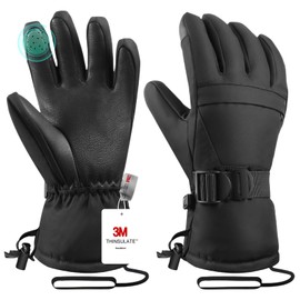 Pnosnesy Cold Weather Mittens,Ski Gloves,Winter Snow Waterproof Touchscreen Gloves, Cold Weather Gloves,Men & Women,for Parent Child