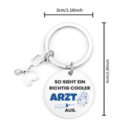 LmashRbaiw Police Keyring Gift for Dad Men Uncle Colleague Friend Brother Birthday Christmas Valentine's Day Father's Day New Year Party, Doctor