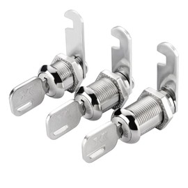 HOUSON Pack of 3 Letter Box Lock, Cabinet Door Lock, Drawer Lock, Chest of Drawers Lock, Cylinder Cam Lock (20 mm)
