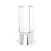 Compactor Wall Mounted Single Soap Pump Dispenser, No Drilling Soap Bottle, 500 ml Capacity with 2 Storage Hooks, 12.1Â xÂ 12.1Â xÂ 20.6Â cm, Durable ABS, White/Chrome, RAN9653