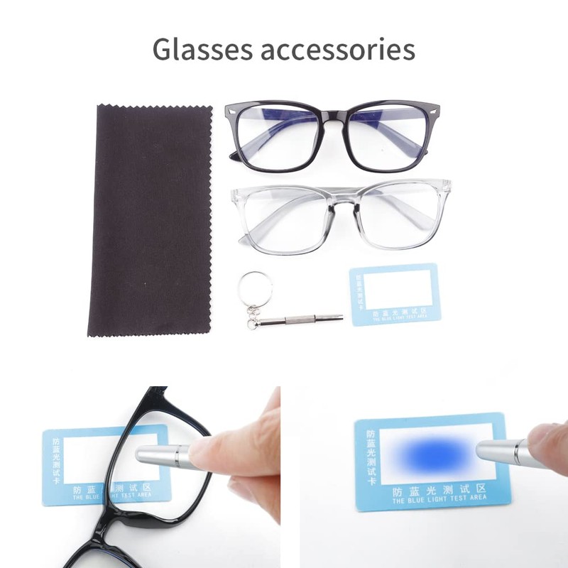 AFNWQI Fashion Square Blue Light Blocking Glasses - Clear Computer