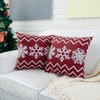HWY 50 Red Decorative Throw Pillow Covers 16x16 Inch for