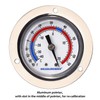 MEASUREMAN Vapor Capillary Flanged Panel Mount Refrigeration Thermometer, 2" Dial,